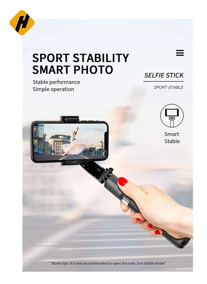 Gimbal Stabilizer for Smartphone L08 Handheld Gimbal with 360°Auto Balance Remote Wireless Bluetooth Selfie Stick Pan-tilt Tripod with Built-in Bluetooth Remote