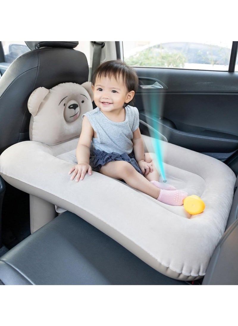 Inflatable Airplane Bed for Kids Baby Travel Plane Bed with Hand Pump Kids Bed Fits Most Airplane Seats Car Seat for Convenient Toddler Travel Seat Belt and Storage Bag