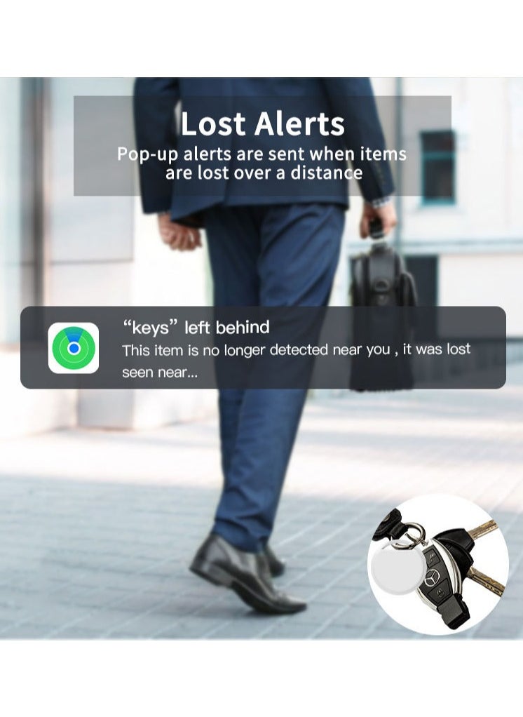 Smart Bluetooth Pet Tracker & Anti-Lost Locator for Apple Devices – 100dB Sound Alerts, iOS Compatible, Portable Design with Real-Time Phone Notifications(2pcs)