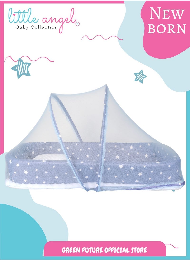 Baby Bed with Mosquito Net - Portable Infant Sleeping Bed with Canopy and Soft Padding for Newborns and Toddlers