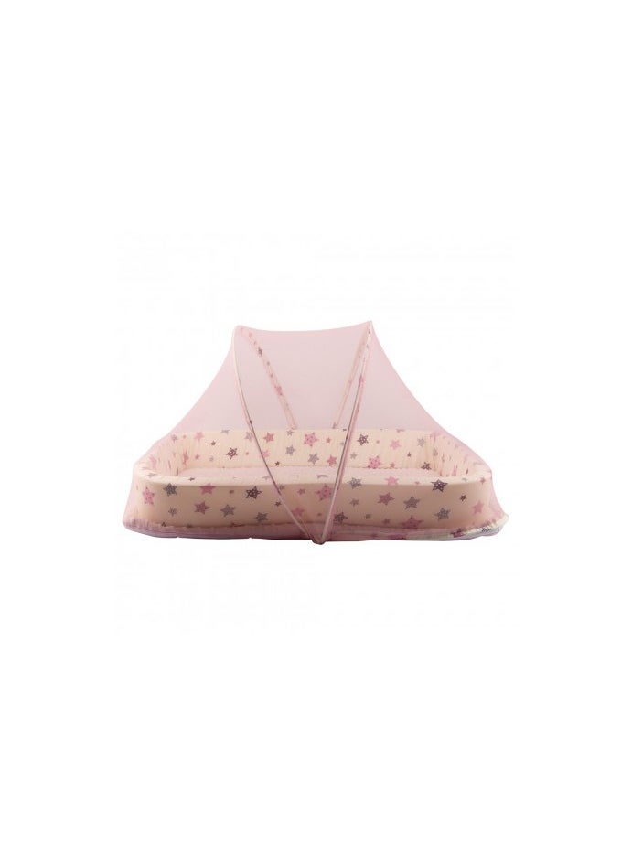 Baby Bed with Mosquito Net - Portable Infant Sleeping Bed with Canopy and Soft Padding for Newborns and Toddlers