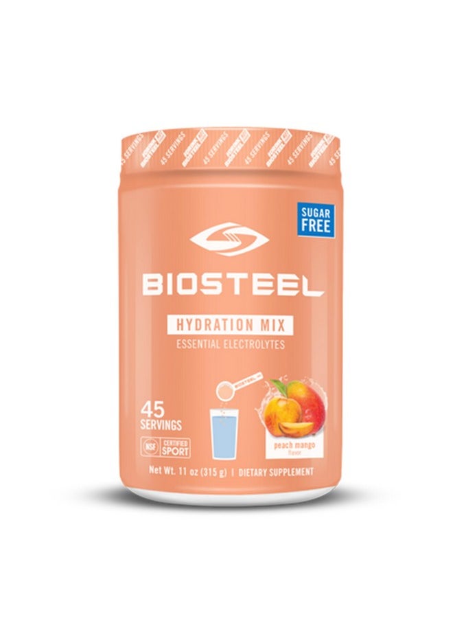 Biosteel Zero Sugar Hydration Mix Great Tasting Hydration With 5 Essential Electrolytes Peach Mango Flavor 45 Servings Per Tub
