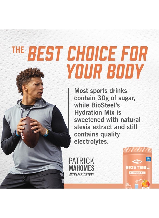 Biosteel Zero Sugar Hydration Mix Great Tasting Hydration With 5 Essential Electrolytes Peach Mango Flavor 45 Servings Per Tub