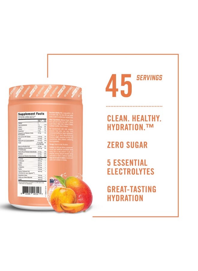 Biosteel Zero Sugar Hydration Mix Great Tasting Hydration With 5 Essential Electrolytes Peach Mango Flavor 45 Servings Per Tub