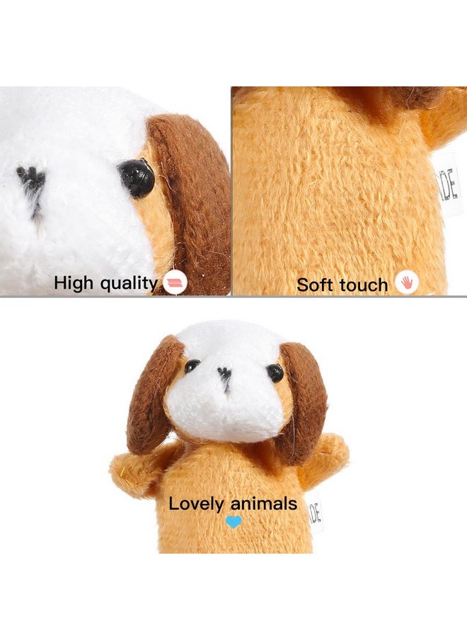 10Pcs Soft Plush Animal Finger Puppets Set Baby Story Time Velvet Animal Style For Toddlers