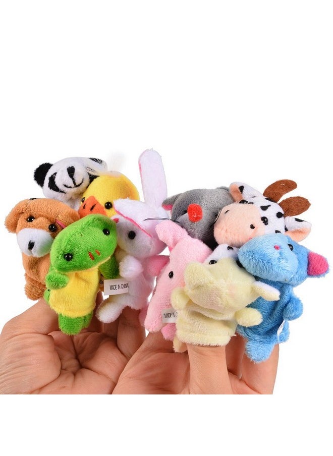 10Pcs Soft Plush Animal Finger Puppets Set Baby Story Time Velvet Animal Style For Toddlers