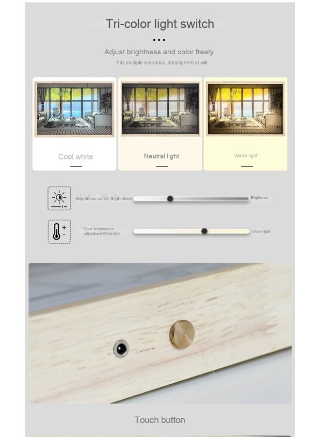 8-Inch Tri-Color Wireless Touch-Control Decorative Mood Light
