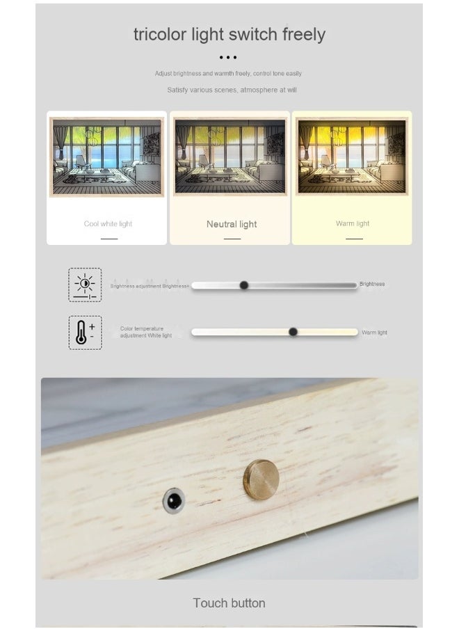 8-Inch Tri-Color Wireless Touch Changing Decorative Light Art