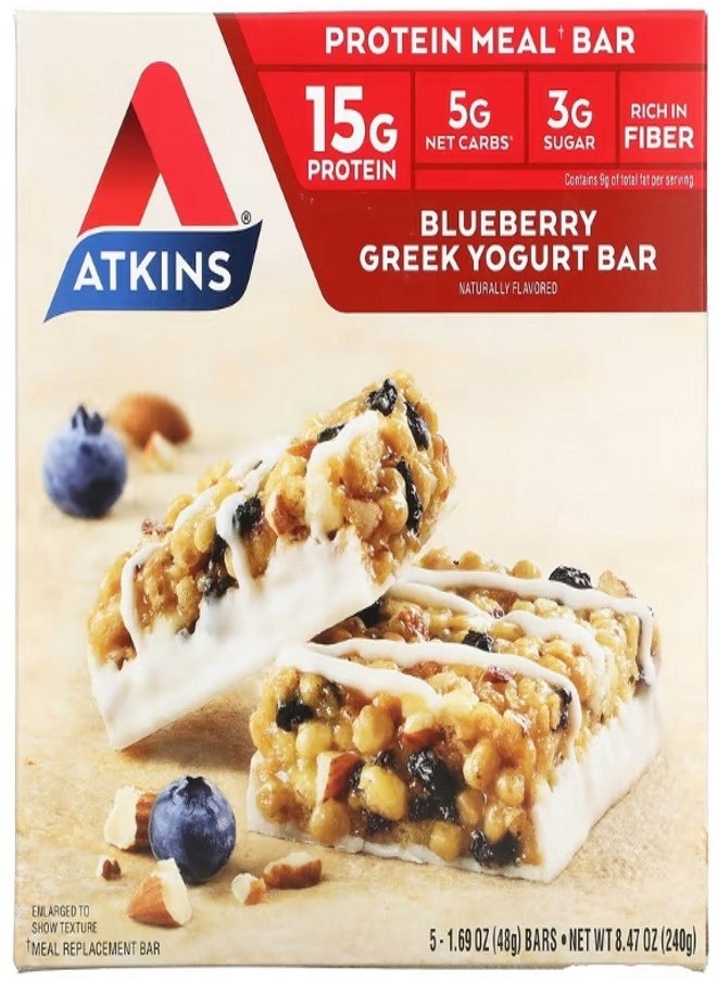 Greek Yogurt Bar Blueberry 5 Bars 1.69 oz 48 g Each