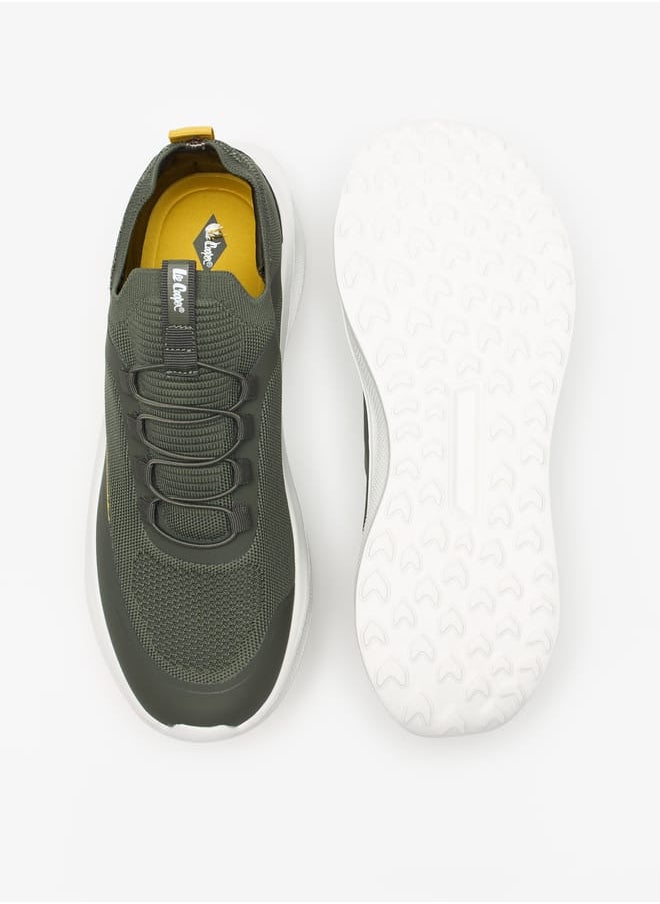 Mens Textured Slip-On Low Ankle Sneakers