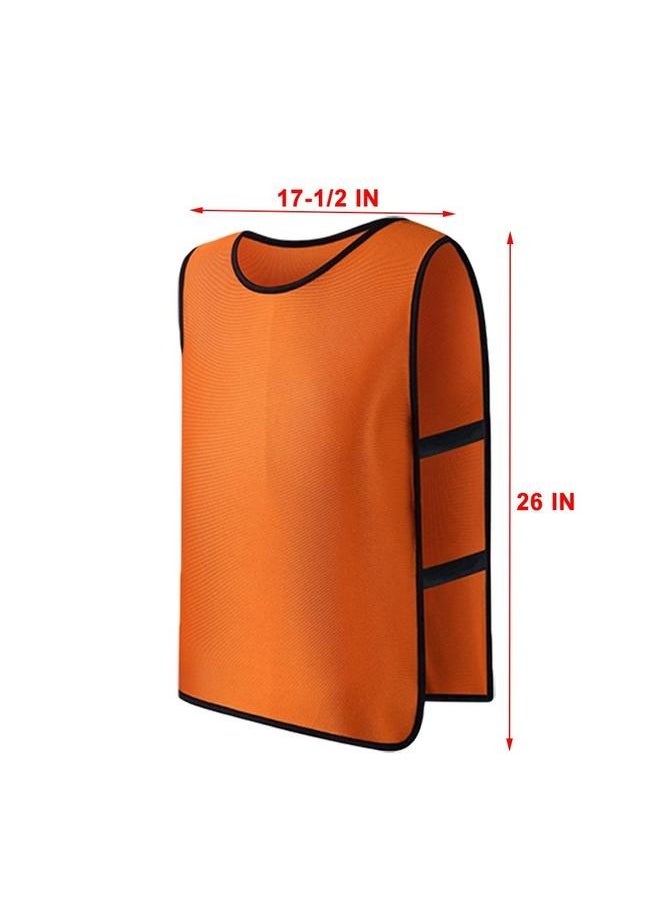 6-Piece Soccer Pinnies Quick Drying Football Team Training Bibs, Soccer Pinnies Scrimmage Vests Sports Jersey for Youth Adult