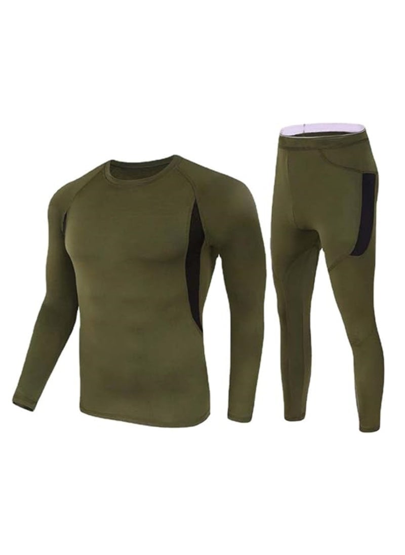 Men's thermal underwear set Outdoor sports functional underwear Sports suit Training and fitness clothing