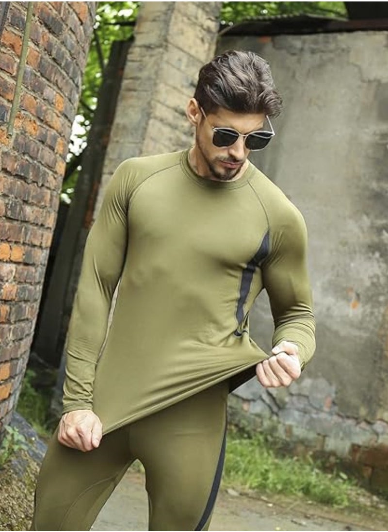 Men's thermal underwear set Outdoor sports functional underwear Sports suit Training and fitness clothing
