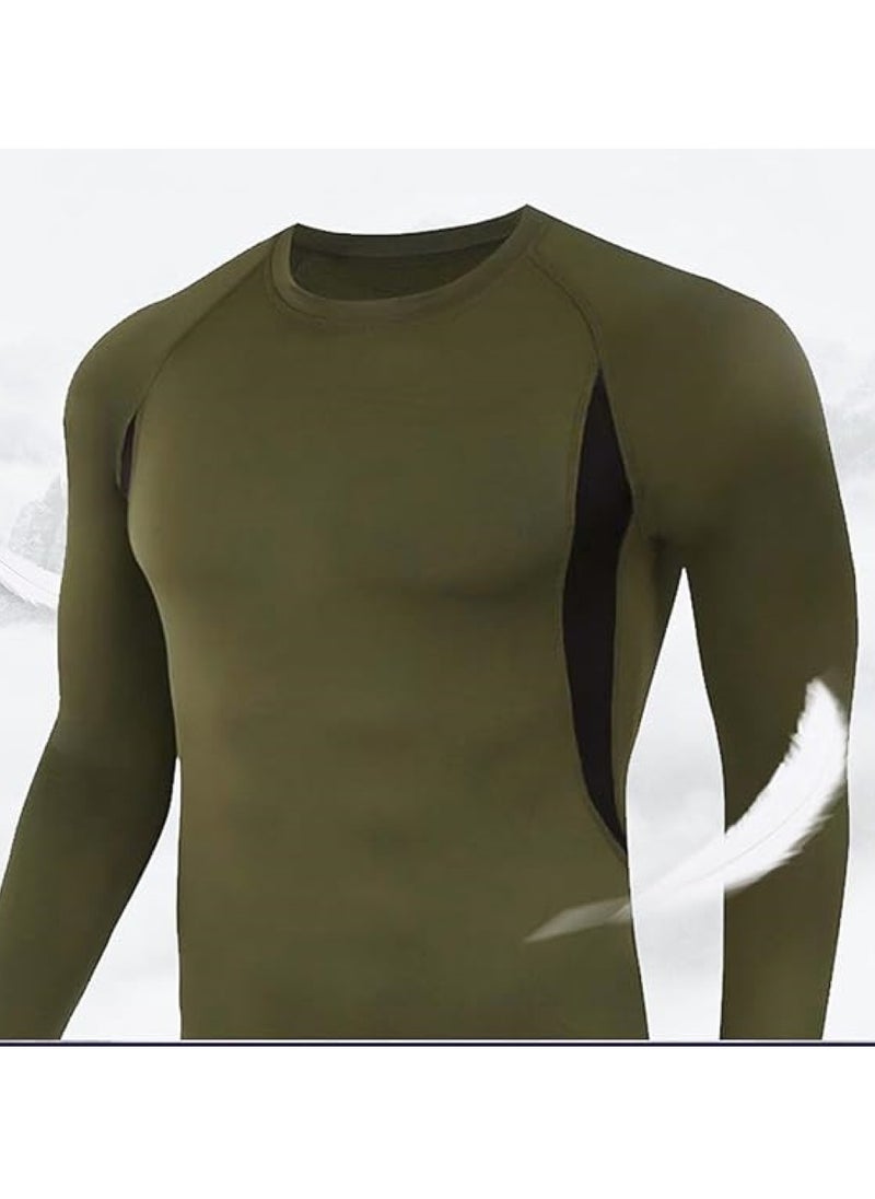 Men's thermal underwear set Outdoor sports functional underwear Sports suit Training and fitness clothing