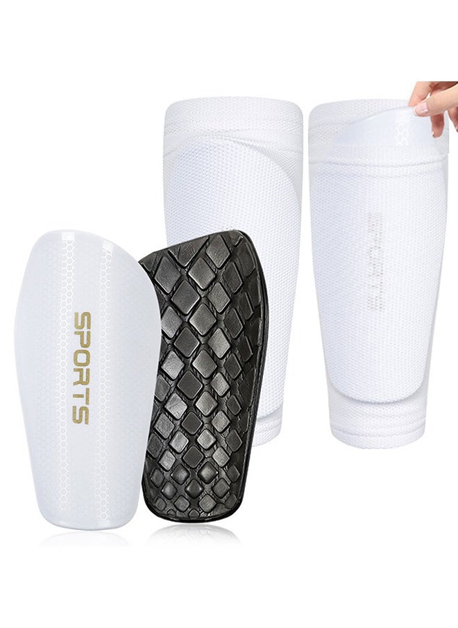 Kids Youth Soccer Shin Guards, Shin Pads and Shin Guard Sleeves, 1 Pair Of Calf Guard Socks And 1 Pair Of Football Shin Guards, for 6 -15 Years Old Boys and Girls for Football Games, EVA Cushion Protection Reduce Shocks and Injuries(size:M)