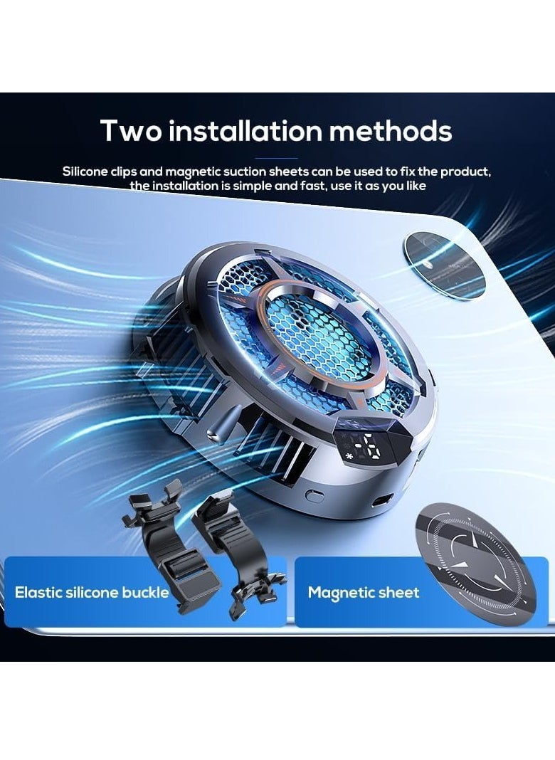 CX05 Tablet Magnetic Gaming Cooler Tablet iPad Radiator Mute And Maximum Cooling -9° Temperature Display TEC Semiconductor with 3 Gear Cooling Adjustment