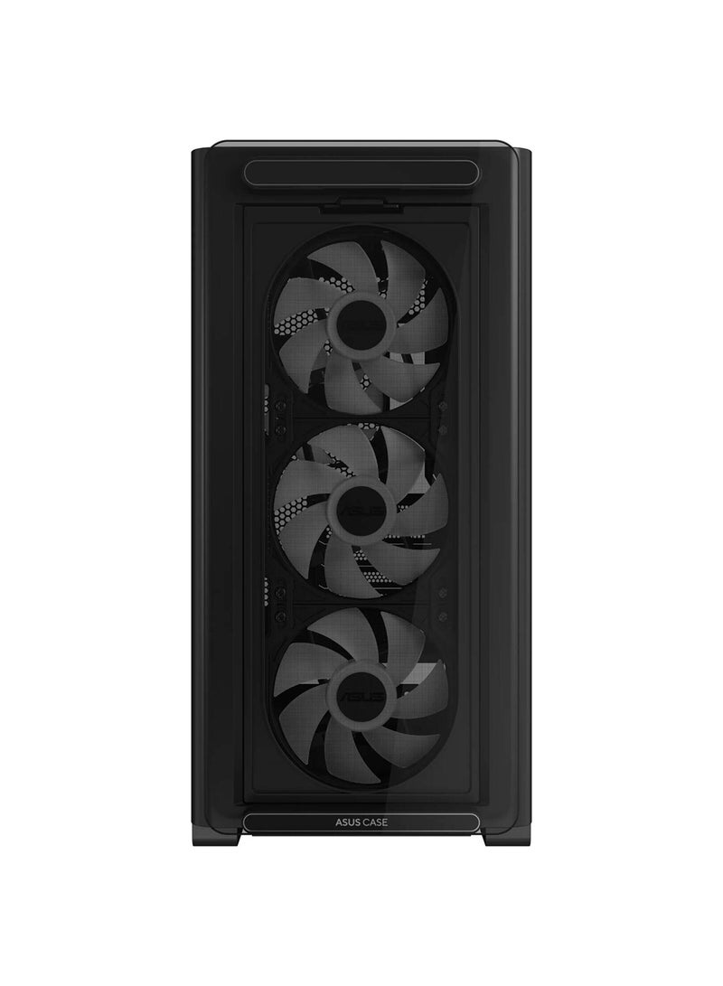 A23 Plus Computer Case, 4x Pre-Installed aRGB Fans, Up to 360mm Radiator & 7x 120mm Fan Support, 380mm Graphics Card Compatible, Front Panel USB Type-C I/O, 90DC00K0-B19010 Black