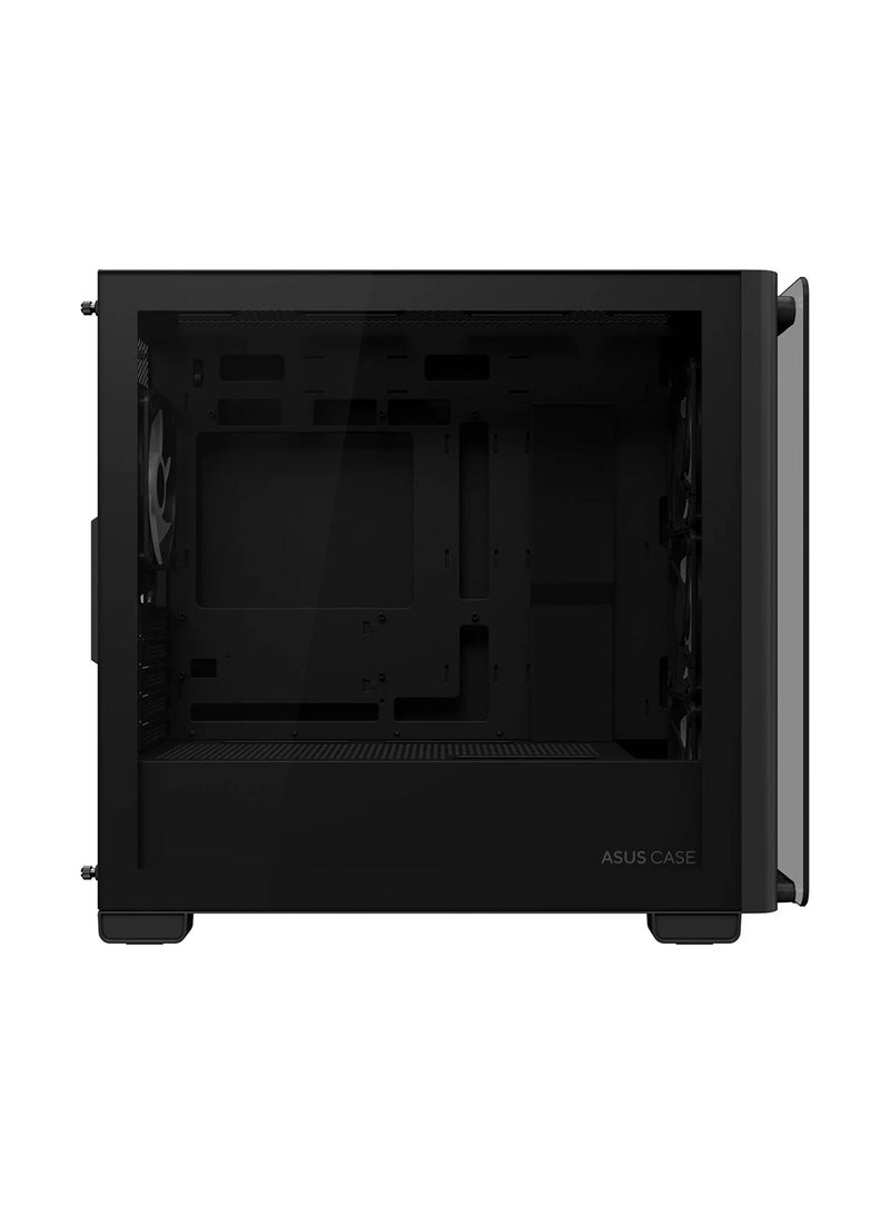 A23 Plus Computer Case, 4x Pre-Installed aRGB Fans, Up to 360mm Radiator & 7x 120mm Fan Support, 380mm Graphics Card Compatible, Front Panel USB Type-C I/O, 90DC00K0-B19010 Black