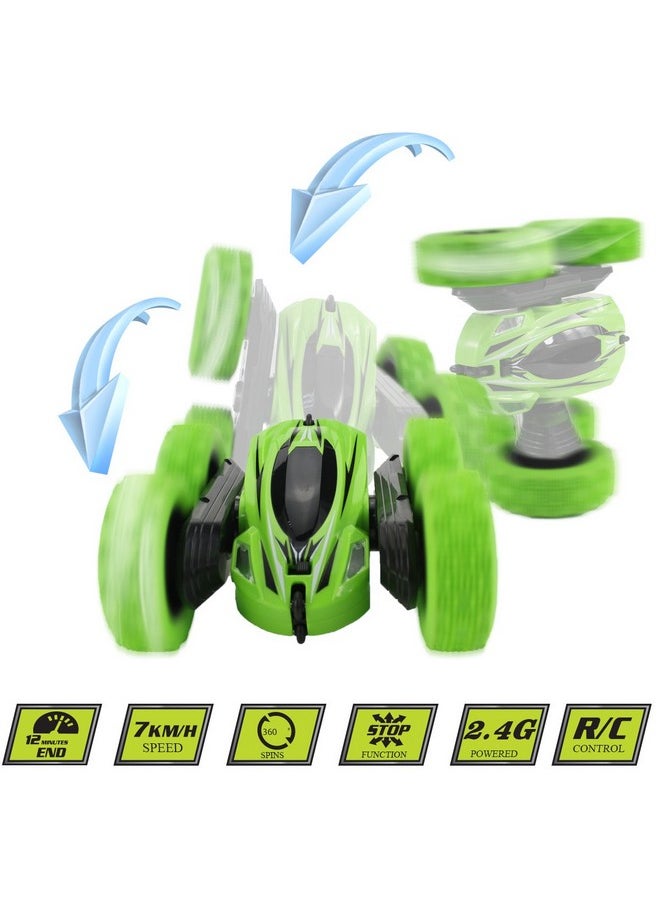 Rc Car Remote Control Stunt Car, 4Wd Monster Truck Double Sided Rotating Tumbling - 2.4Ghz High Speed Rock Crawler Vehicle With Headlights For Kids Age 4, 5, 6, 7, 8, 9-12 Year Old