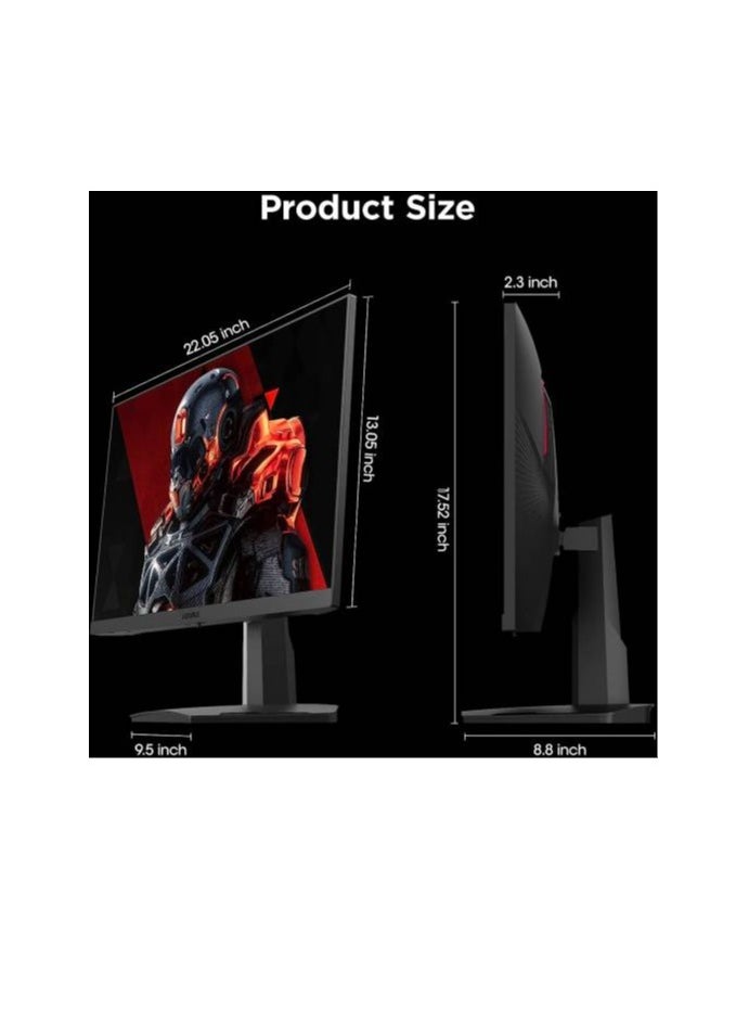 KOORUI 24.5 FHD 170Hz VA Gaming Monitor, 1ms Response Time, Rate, FreeSync & G-Sync Compatible, sRGB 99%, VESA Mountable, Tilt Adjustable, Eye Care, 2* HDMI / 1* DisplayPort, Black | 25E3A
