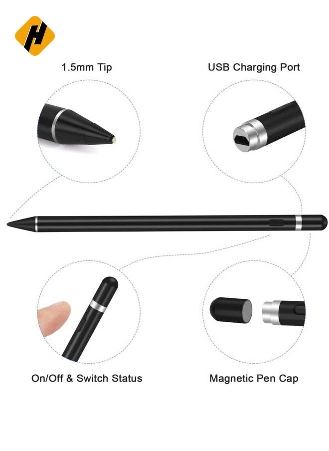 Active Stylus Pens for Touch Screens,  Rechargeable Digital Stylish Pen Pencil Universal for iPhone/iPad Pro/Mini/Air/Android and Most Capacitive Touch Screens