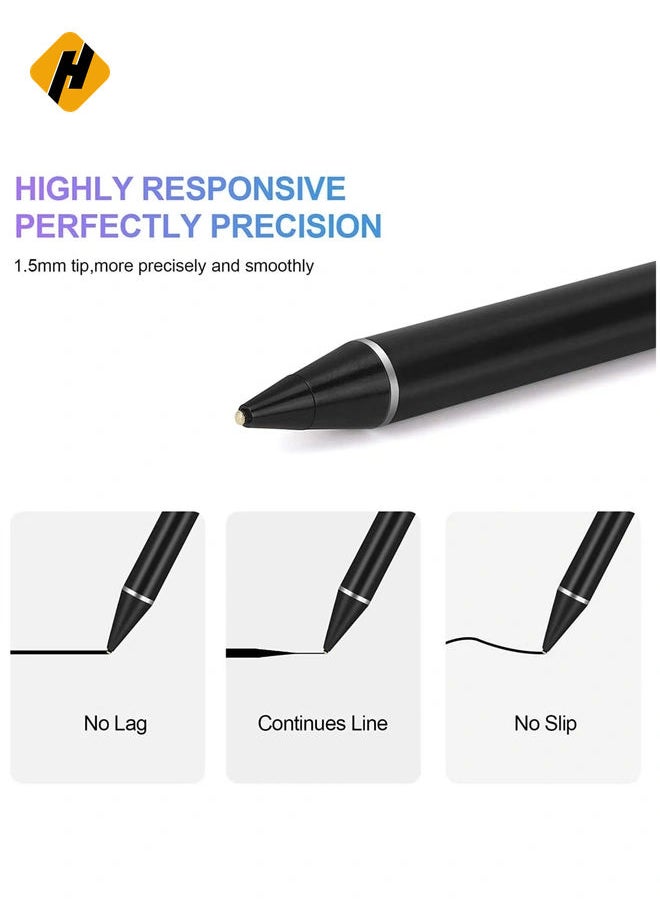 Active Stylus Pens for Touch Screens,  Rechargeable Digital Stylish Pen Pencil Universal for iPhone/iPad Pro/Mini/Air/Android and Most Capacitive Touch Screens