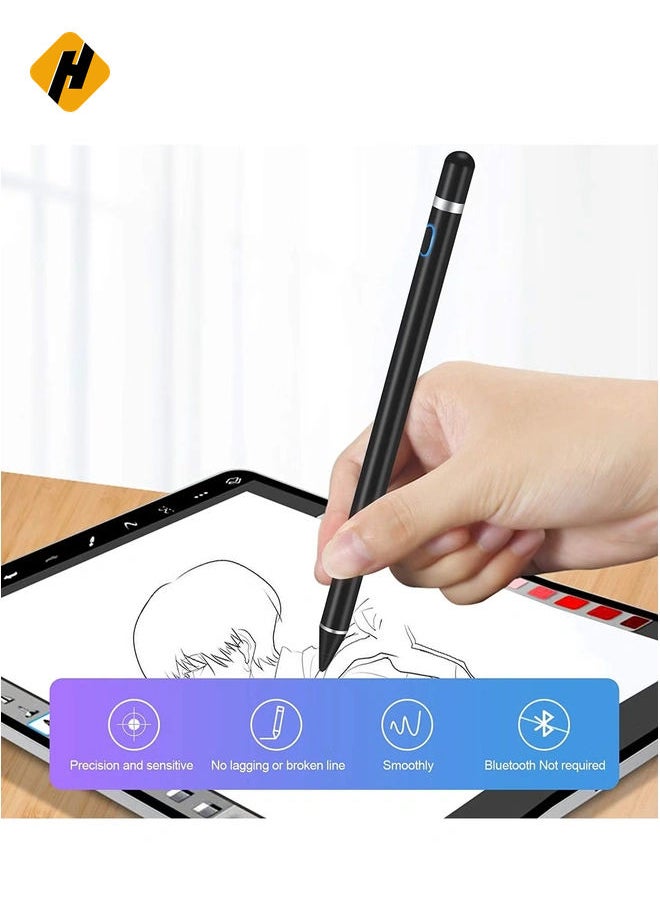 Active Stylus Pens for Touch Screens,  Rechargeable Digital Stylish Pen Pencil Universal for iPhone/iPad Pro/Mini/Air/Android and Most Capacitive Touch Screens