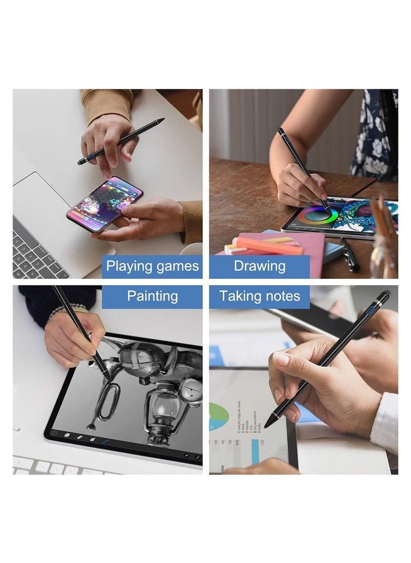 Active Stylus Compatible with iOS&Android Touch Screen, Digital Pen for iPad, Cellphone&Tablet, Stylus Pen for iPad, iPad Pro/Air/Mini, iPhone, Capacitive Pencil for Handwriting&Drawing