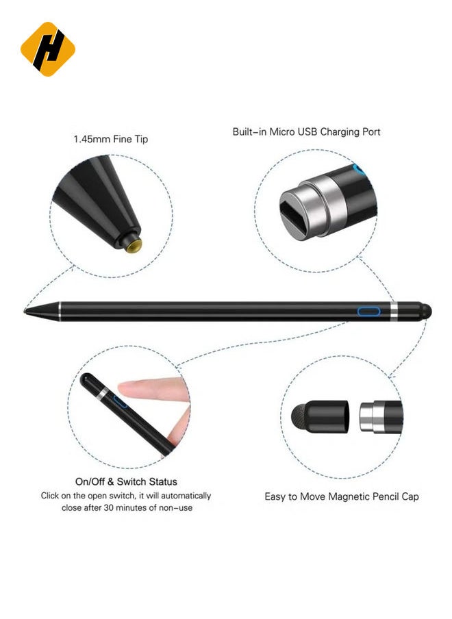 Active Stylus Compatible with iOS&Android Touch Screen, Digital Pen for iPad, Cellphone&Tablet, Stylus Pen for iPad, iPad Pro/Air/Mini, iPhone, Capacitive Pencil for Handwriting&Drawing