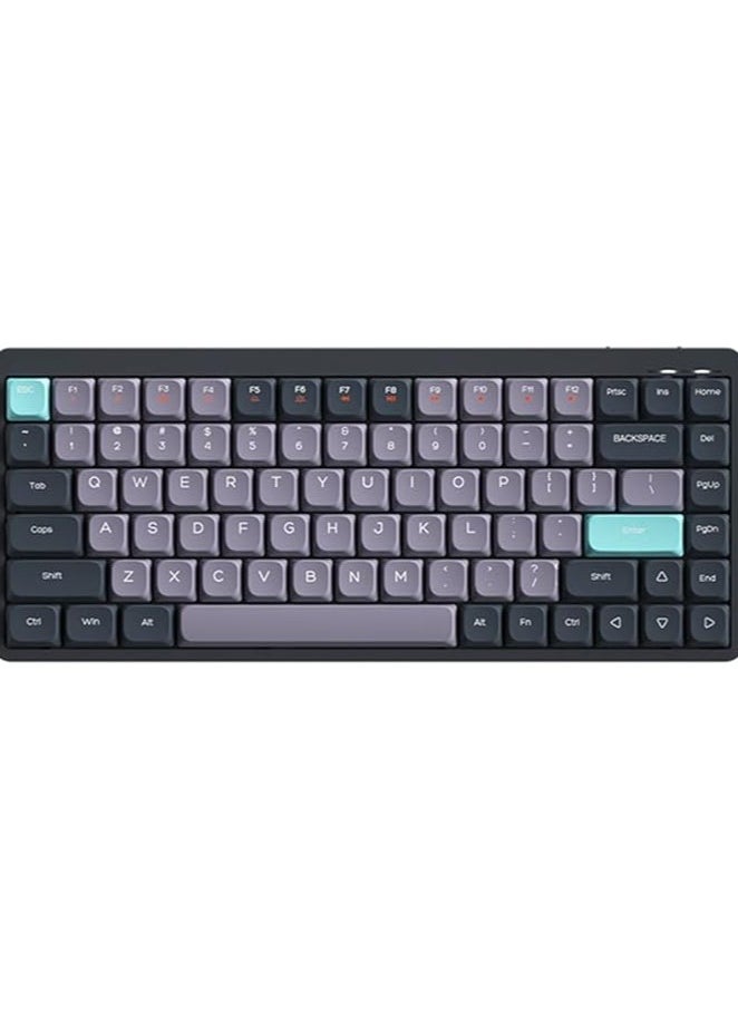 Wireless Mechanical Keyboard 84 Keys 2.4G+BT5.0+Type-C 3 Connections 75% Low Profile Layout Keyboards 15 Light Effect 5 Brightness Levels for Tablet Laptop Smartphone Gateron Red Switches