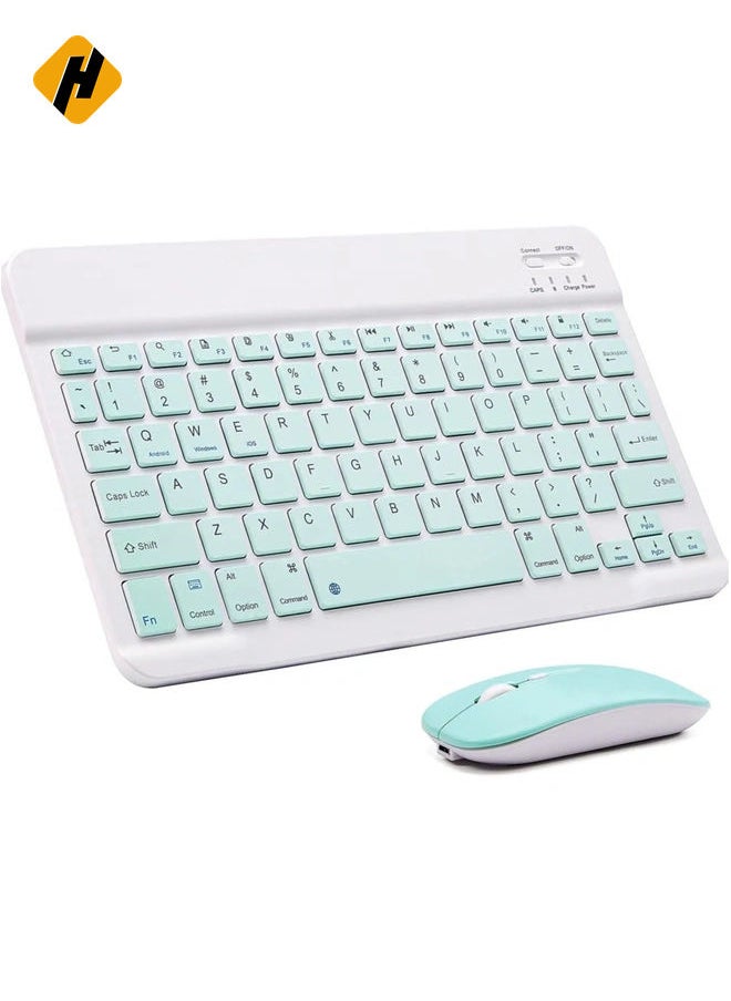 Arabic and English Bluetooth Keyboard and Mouse Combo, Ultra-Slim Portable Compact Wireless Mouse Keyboard Set for IOS Android Windows Tablet Phone iPhone iPad Pro Air Mini