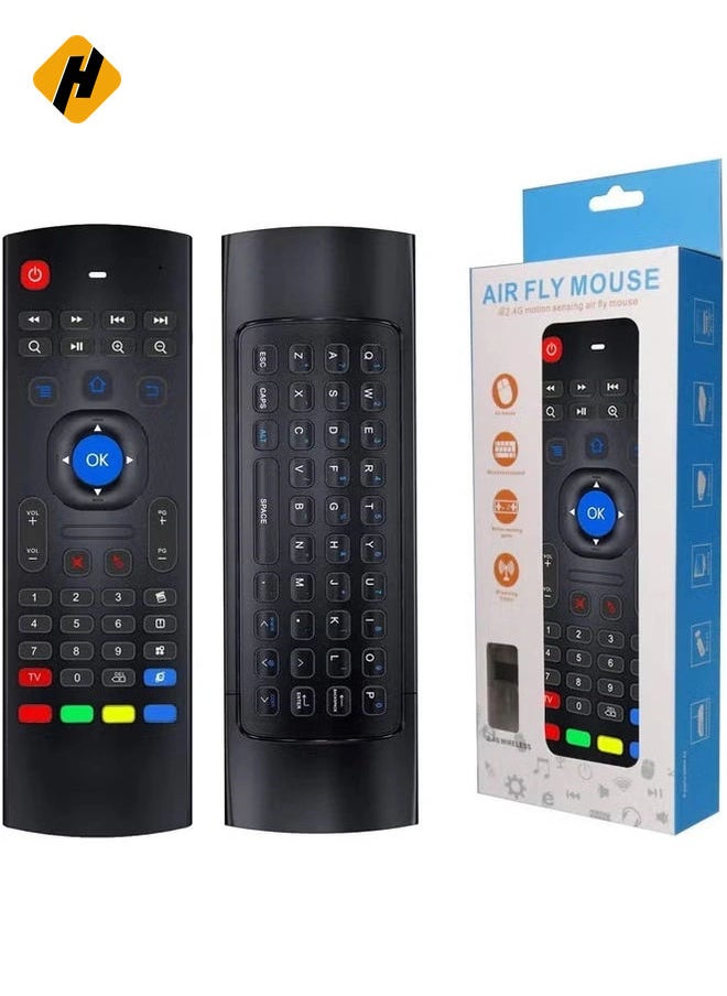 MX3 Pro 2.4G Wireless Air Mouse with Voice Control & Mini Keyboard - Ideal for Android Projectors & Smart TVs