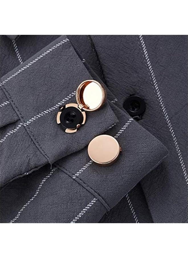 Personalised Brass Round Cuff on Cover 1 Pair Imitation Cuff Links Cufflinks for Men's Wedding Formal Shirt