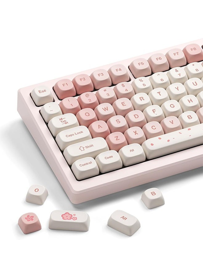 HITIME XVX Keycaps - Pink Cute PBT Keycaps, MOA Keycaps Dye-Sublimation, Custom Keyboard Keycaps 60 65 75 100 Percent for 100%, 75%, 65%, 60% Keyboard, 142 Keys Keycaps Set