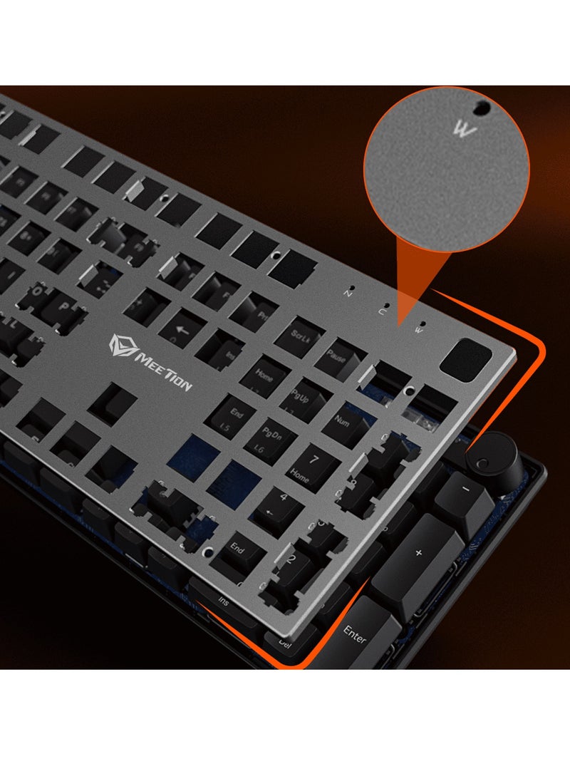 MEETION MK009PRO Red Axis RGB Backlit Hot swap Gamer Wired Mechanical Gaming Keyboard for Computer PC