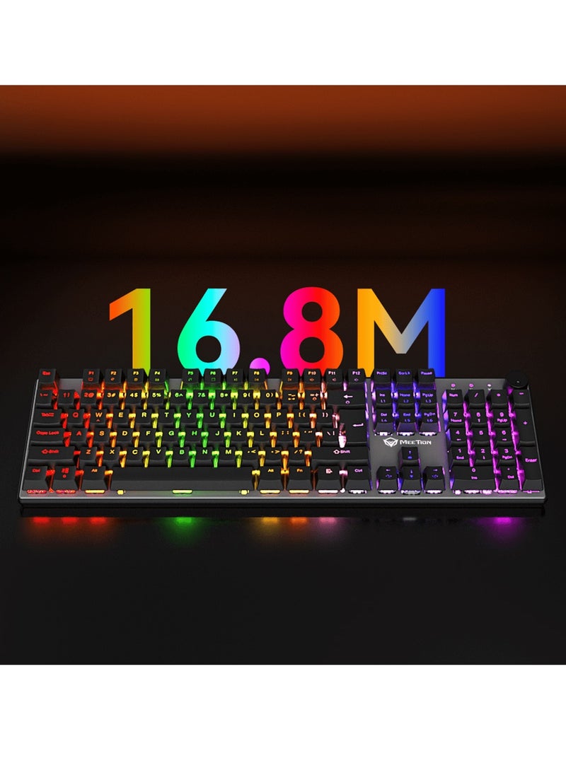 MEETION MK009PRO Red Axis RGB Backlit Hot swap Gamer Wired Mechanical Gaming Keyboard for Computer PC