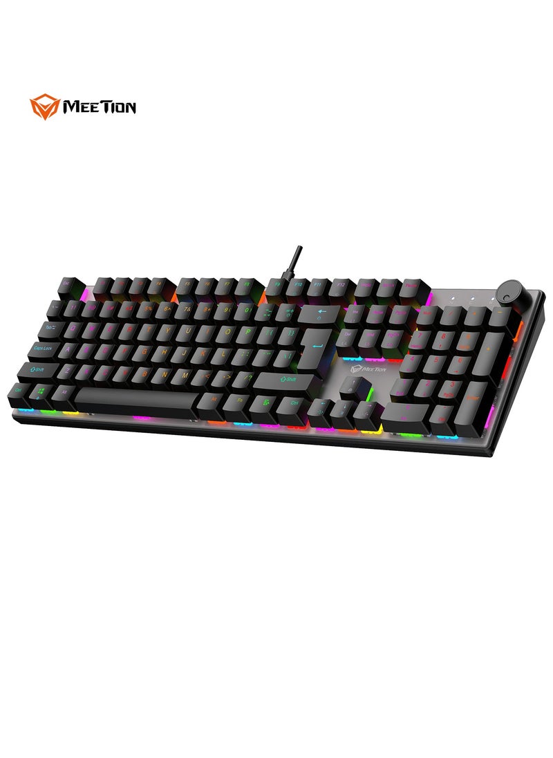 MEETION MK009PRO Red Axis RGB Backlit Hot swap Gamer Wired Mechanical Gaming Keyboard for Computer PC