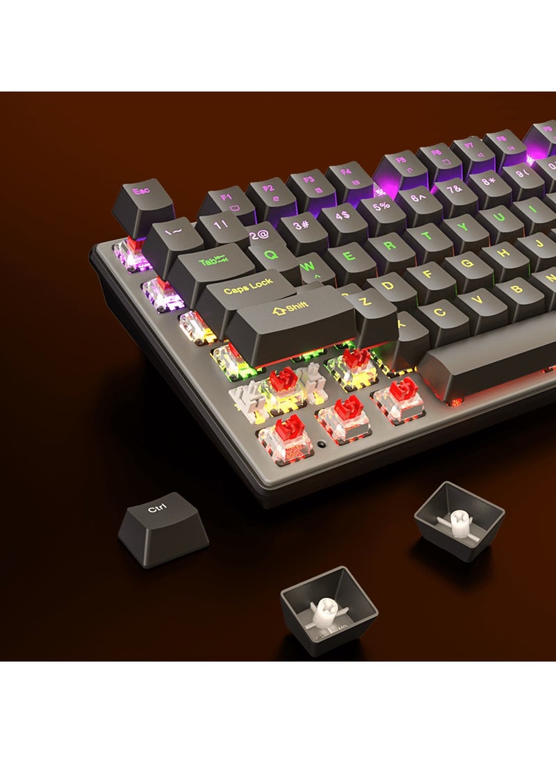 MEETION MK009PRO Red Axis RGB Backlit Hot swap Gamer Wired Mechanical Gaming Keyboard for Computer PC