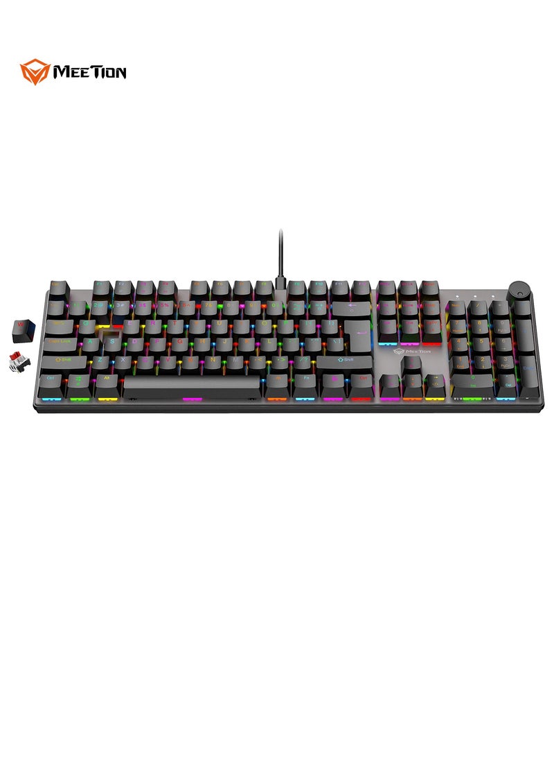 MEETION MK009PRO Red Axis RGB Backlit Hot swap Gamer Wired Mechanical Gaming Keyboard for Computer PC