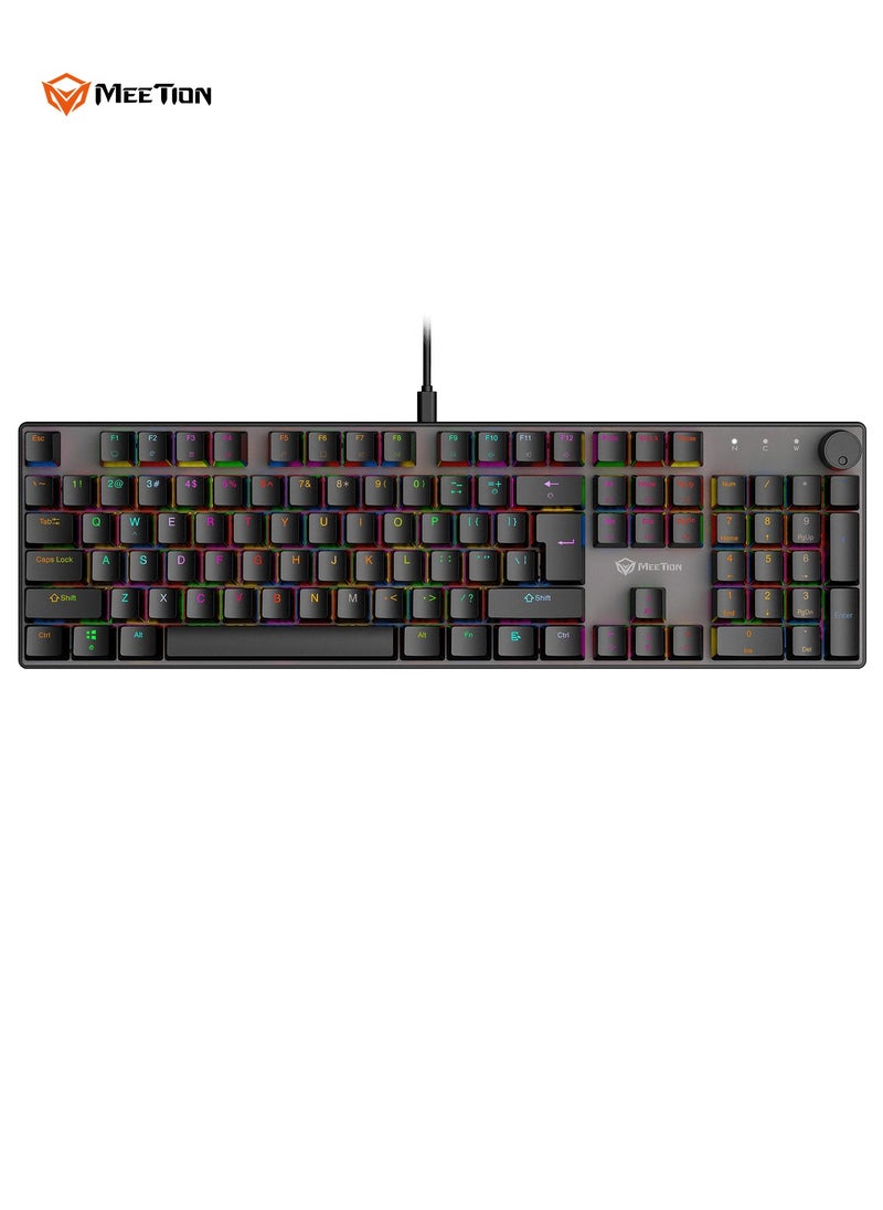 MEETION MK009PRO Red Axis RGB Backlit Hot swap Gamer Wired Mechanical Gaming Keyboard for Computer PC