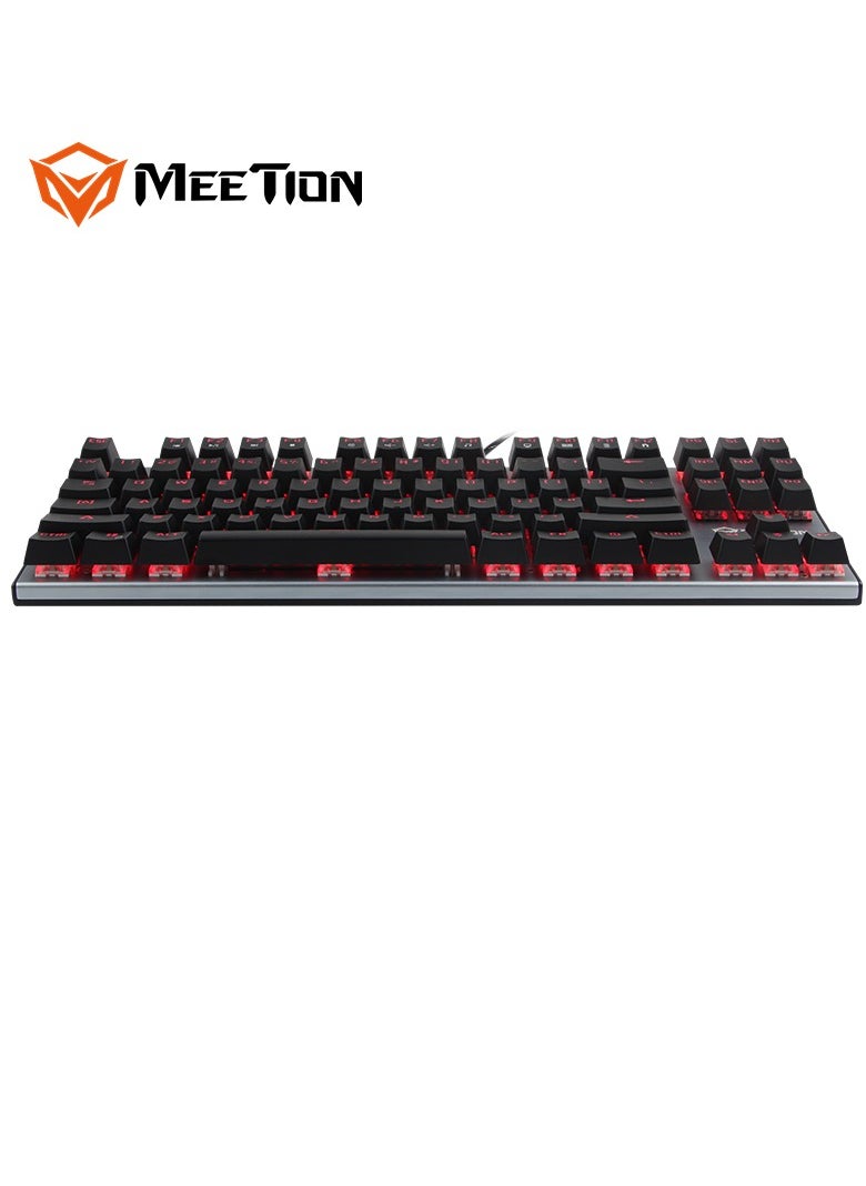 MEETION TKL RGB Backlit Multimedia Blue Switch Mechanical Gaming Keyboard MK04 Full key Anti-ghosting RGB chroma Backlit customizable High-quality macro mechanical switch