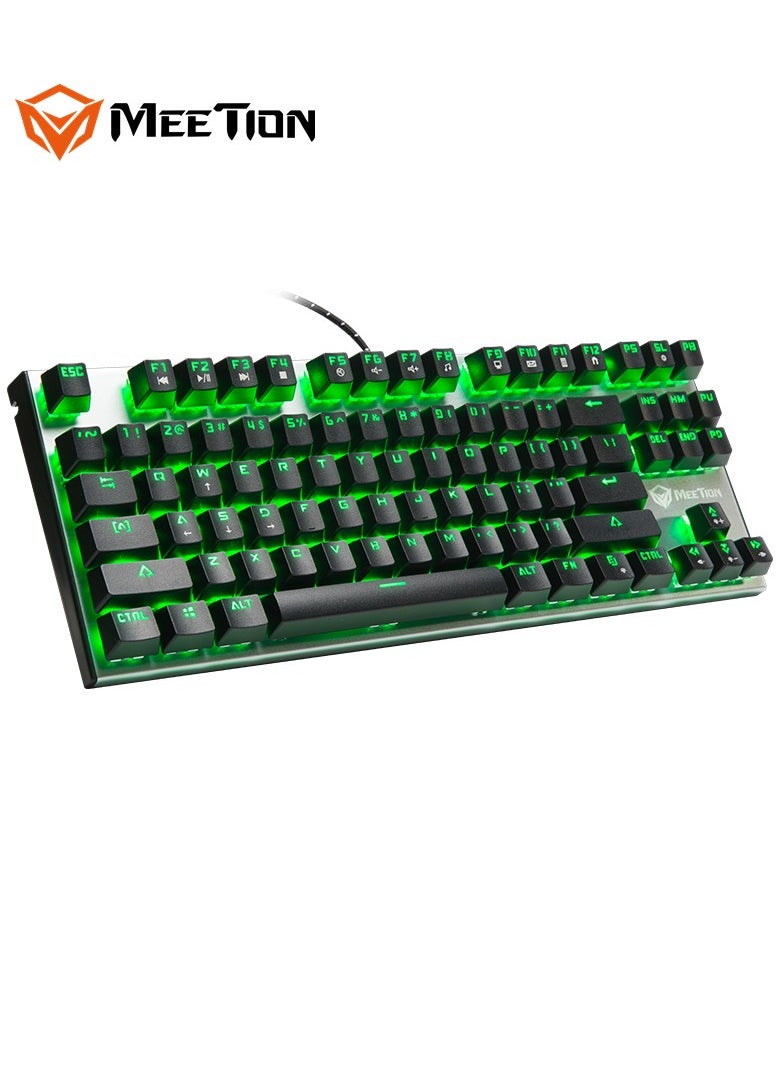 MEETION TKL RGB Backlit Multimedia Blue Switch Mechanical Gaming Keyboard MK04 Full key Anti-ghosting RGB chroma Backlit customizable High-quality macro mechanical switch