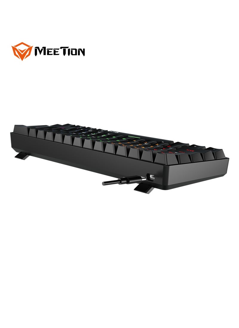 MEETION Dual Mode Bluetooth 60% Gaming Keyboard MK005BT Full keys anti-ghosting RGB Chromatic Backlight Wired/Bluetooth Dual Mode Mechanical