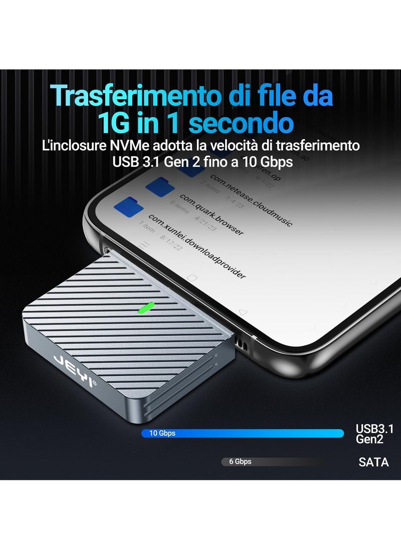 2230 M.2 Enclosure, 2230 SSD Enclosure, Sharge Disk SSD, Direct-Attached Wireless USB C 10Gbps M.2 NVMe SSD Enclosure Adapter, 2tb Max - i9 Zebra 2230C