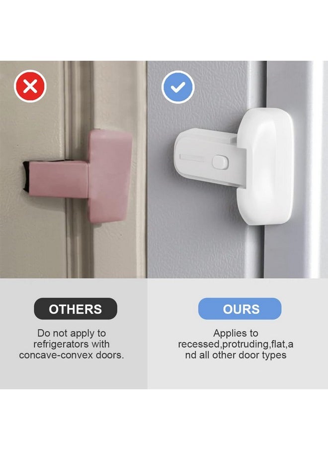 ® Fridge Locks Child Proof Baby Proofing Products Easy Cabinet Door Lock Baby Safety Products Refrigerator Single Door Self-Adhesive Fridge Lock Kitchen Accessories Items, White, 1 Count