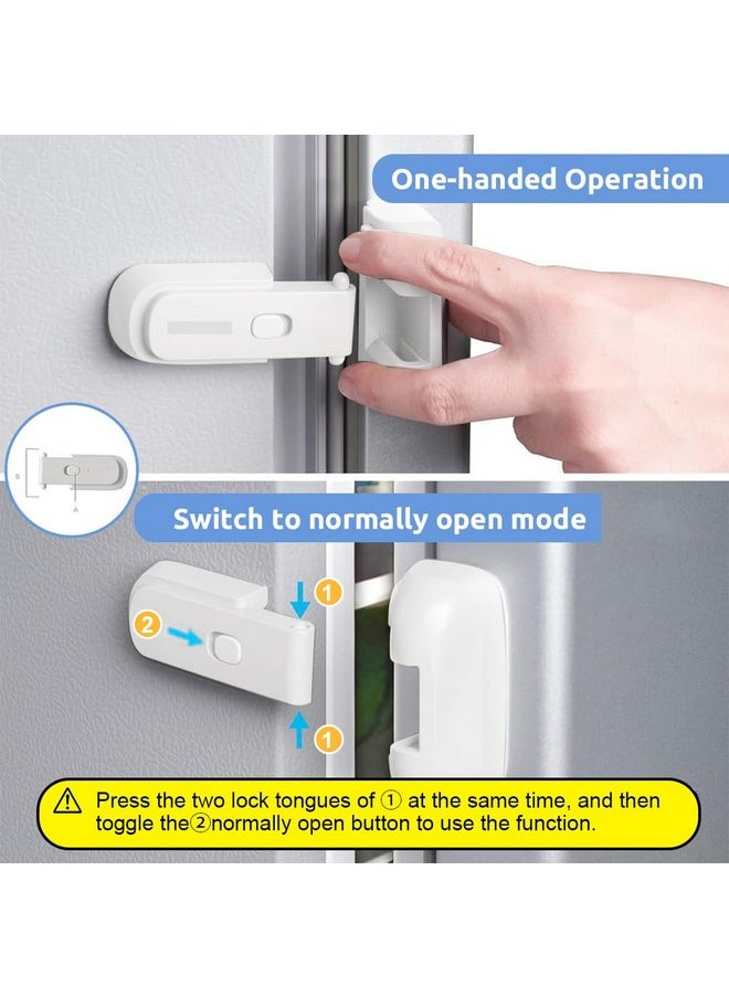 ® Fridge Locks Child Proof Baby Proofing Products Easy Cabinet Door Lock Baby Safety Products Refrigerator Single Door Self-Adhesive Fridge Lock Kitchen Accessories Items, White, 1 Count