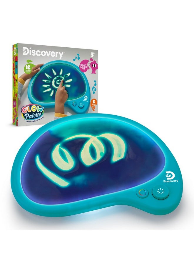 Discovery™ Mess-Free Glow Palette - Interactive Light-Up Art Pad With 12 Colors & Musical Play| Painting & Drawing Tablet| Travel Art Activity Kit| Arts & Crafts Toy For Kids Boys Girls Ages 4+