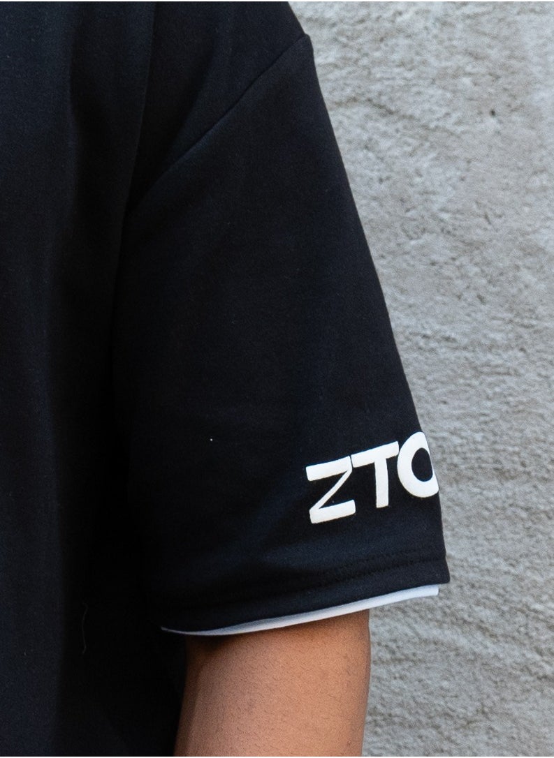 ZTOIQ Men’s Premium Oversized Tapestry T-Shirt with Applique Detailing | High-Quality Streetwear