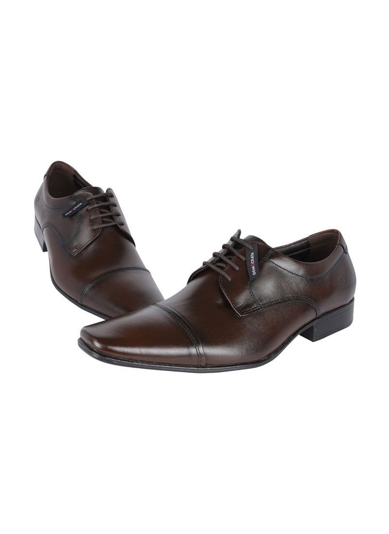 Democrata Mens Metropolitan Aspen Mahogany Leather Shoe 450052-002