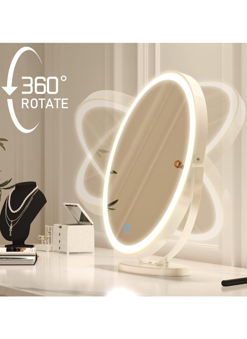 Vanity Makeup Mirror with Light 360°Rotation